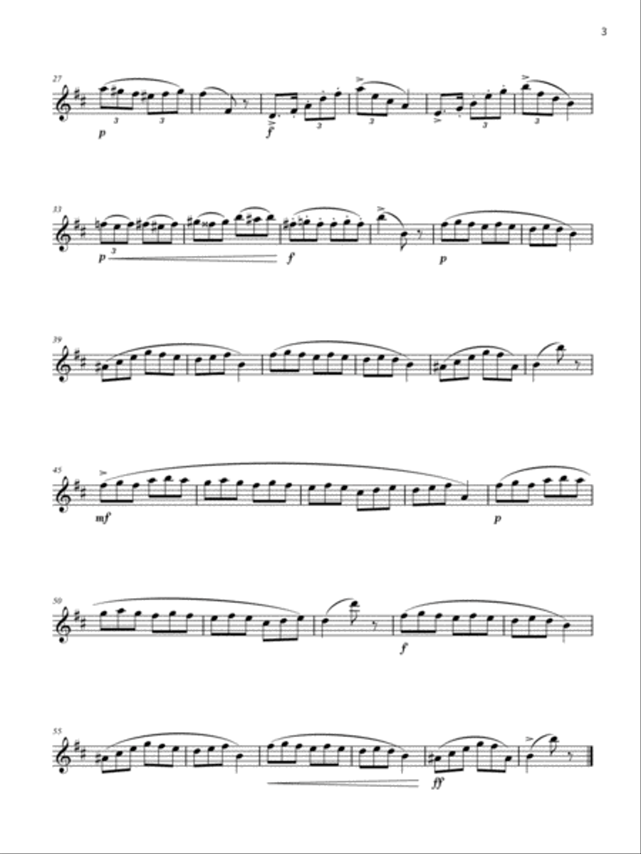 Tarantella (from Vollständige Clarinett-Schule)(Grade 5 A1, the ABRSM Saxophone syllabus from 2022) Clarinet scores gallery preview page 2