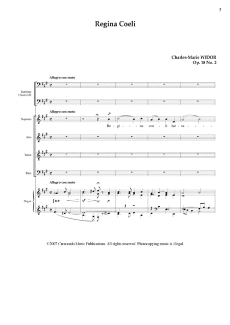 Regina coeli, Op. 18/2 4-Part scores gallery preview page 2