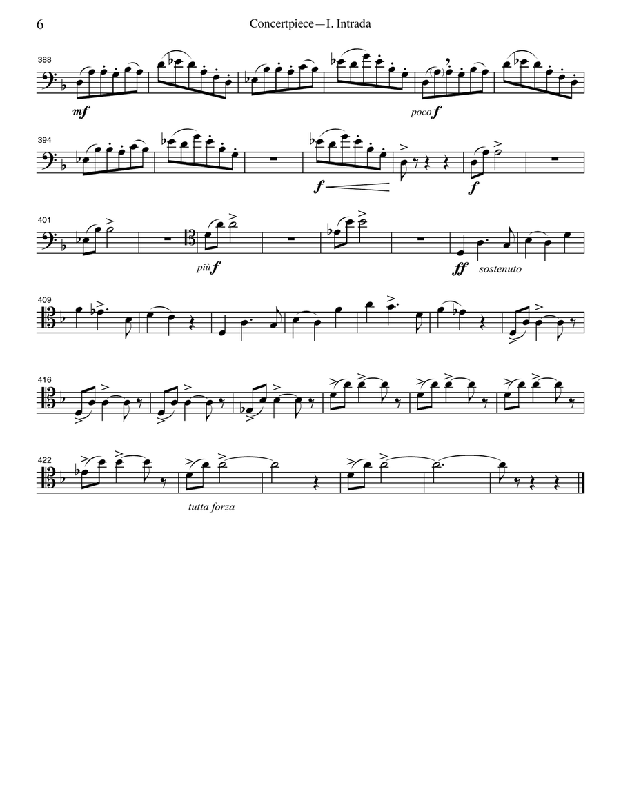Concertpiece for Trombone & Piano Piano scores gallery preview page 6