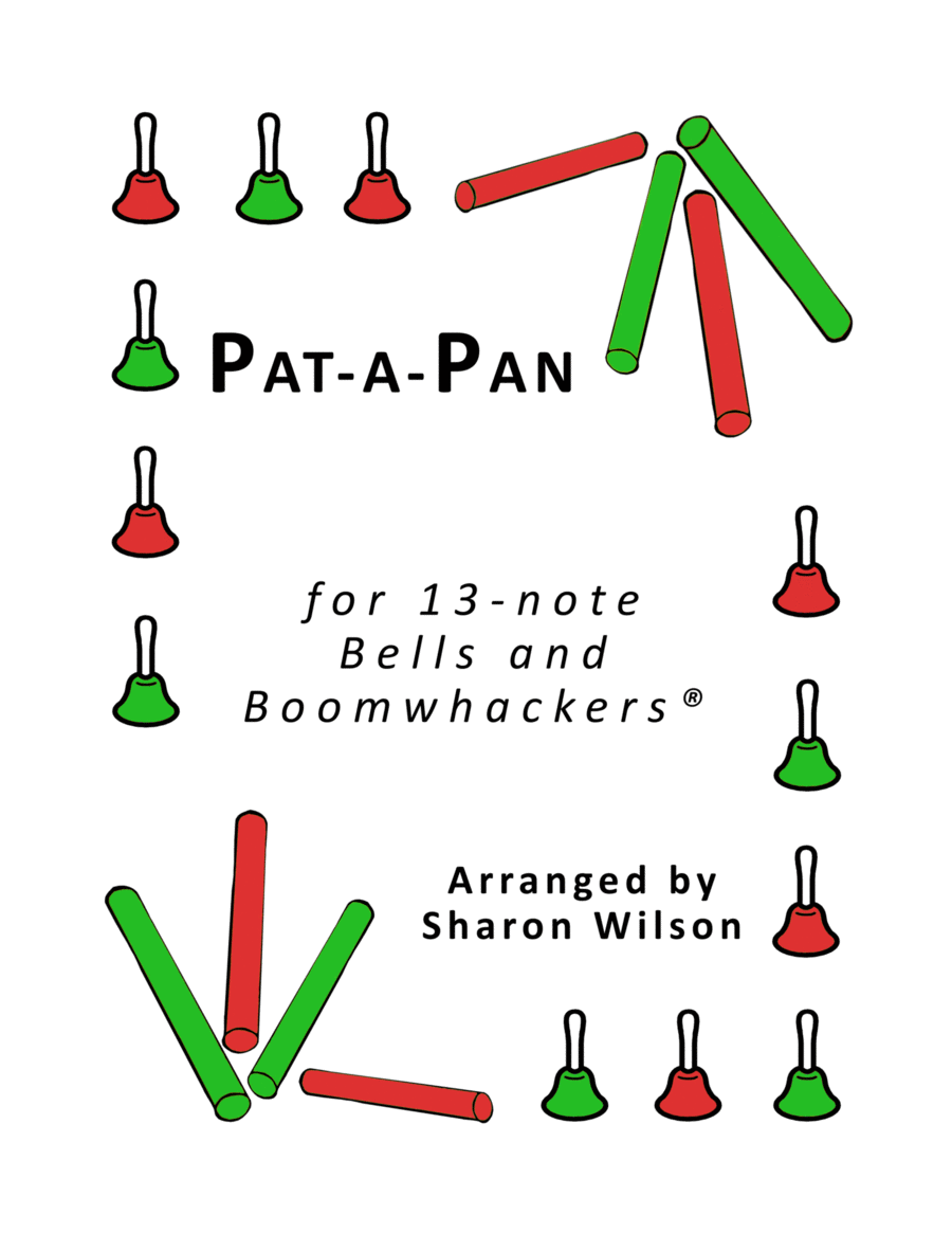 "Pat-a-Pan" for 13-note Bells and Boomwhackers® (with Black and White Notes) image number null