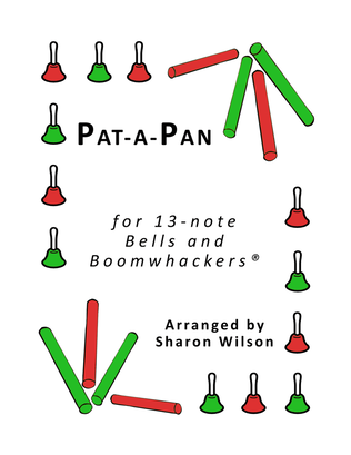 "Pat-a-Pan" for 13-note Bells and Boomwhackers® (with Black and White Notes)