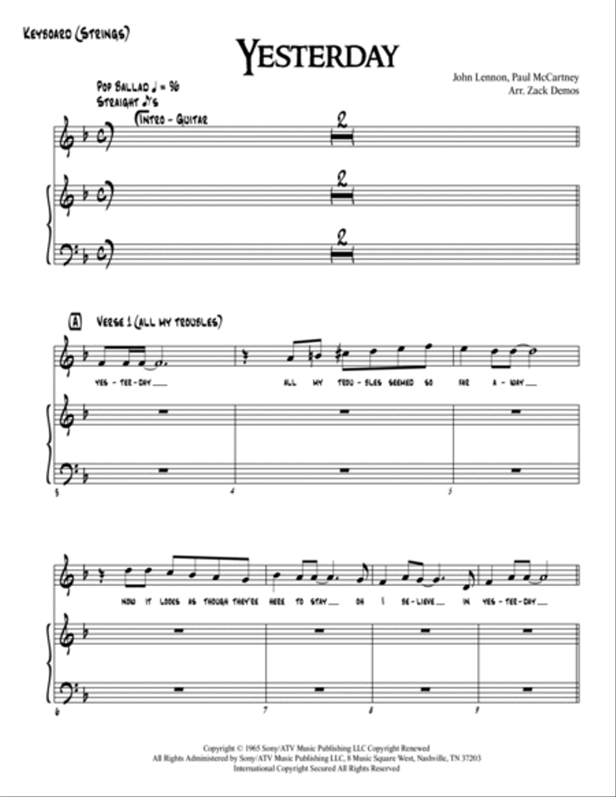 Yesterday Tenor Saxophone scores gallery preview page 4