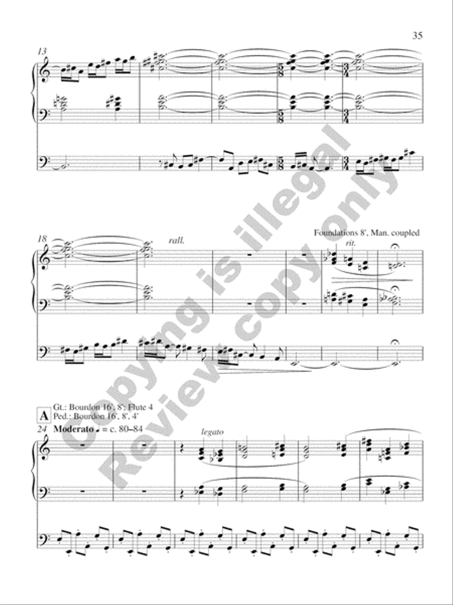 Fred J. Cooper Organ Book: Five Compositions for Organ Solo Organ Solo scores gallery preview page 27