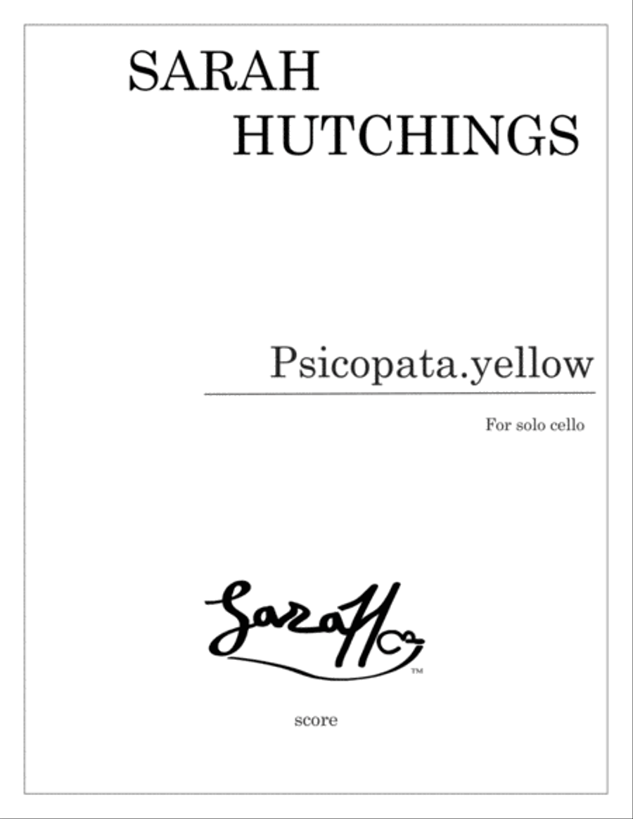 Psicopata.yellow for solo cello Cello Solo scores gallery preview page 1