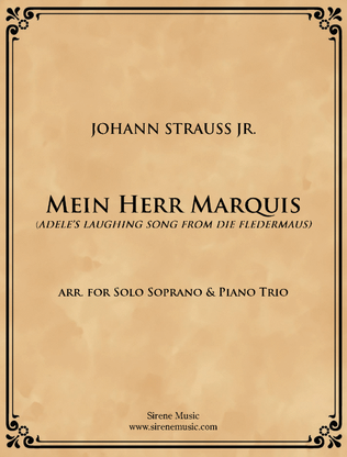Book cover for Mein Herr Marquis (Adele's Laughing Song)