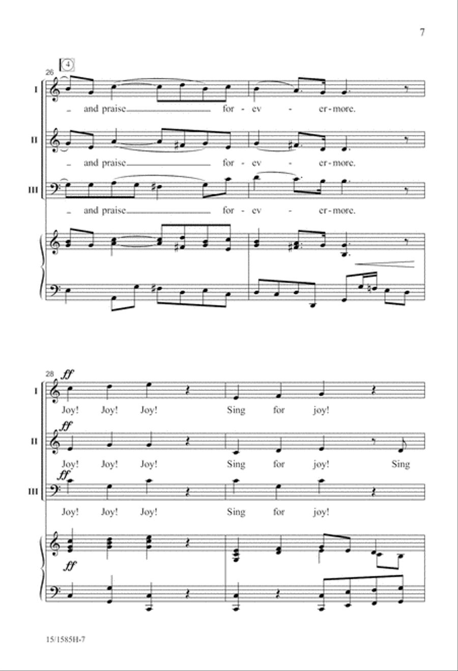 Sing for Joy! 3-Part scores gallery preview page 7
