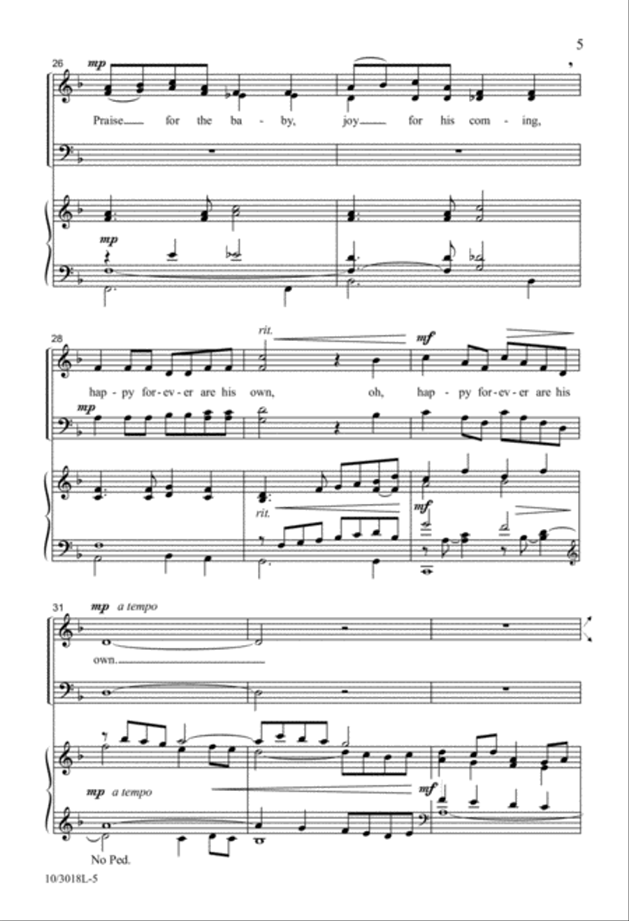 Child in the Manger 4-Part scores gallery preview page 5