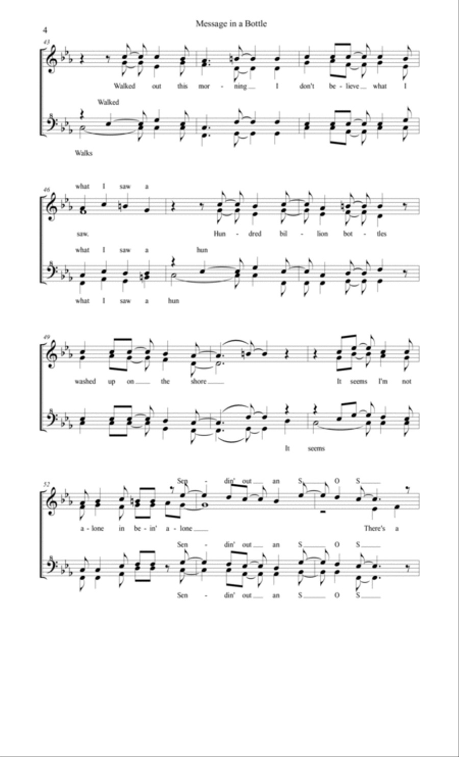 Message In A Bottle SSAA scores gallery preview page 4