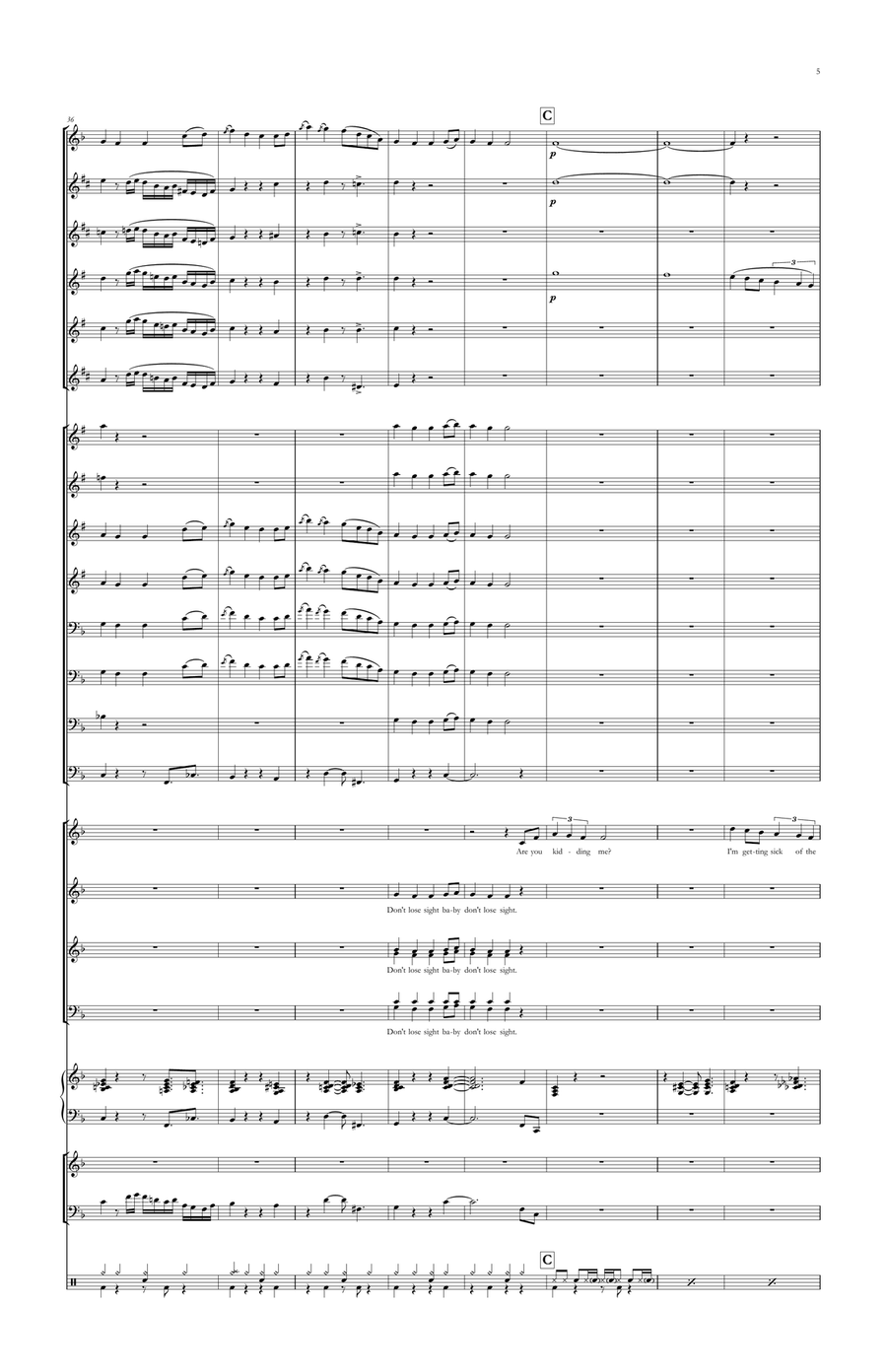 Don't Lose Sight Jazz Ensemble scores gallery preview page 5