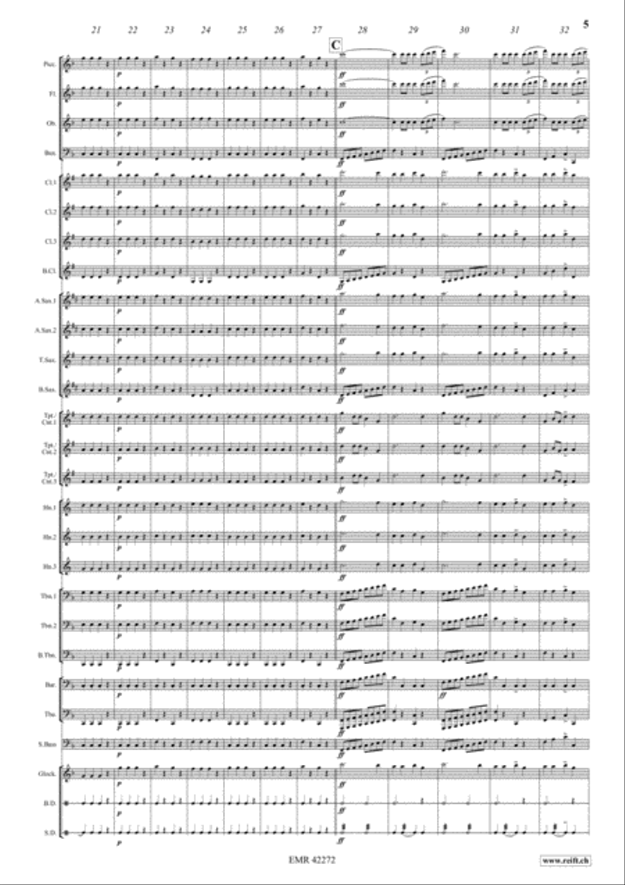 Yorckscher March Concert Band scores gallery preview page 5