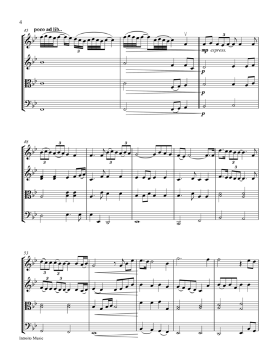 Nella Fantasia Nella Fantasia String Quartet scores gallery preview page 4