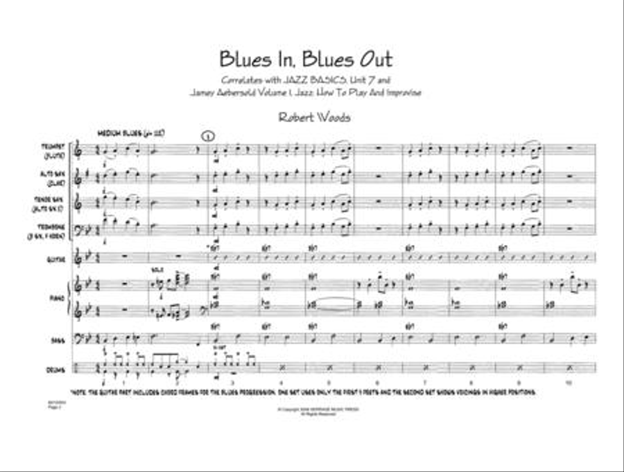 Blues In, Blues Out - Score Jazz Ensemble scores gallery preview page 2