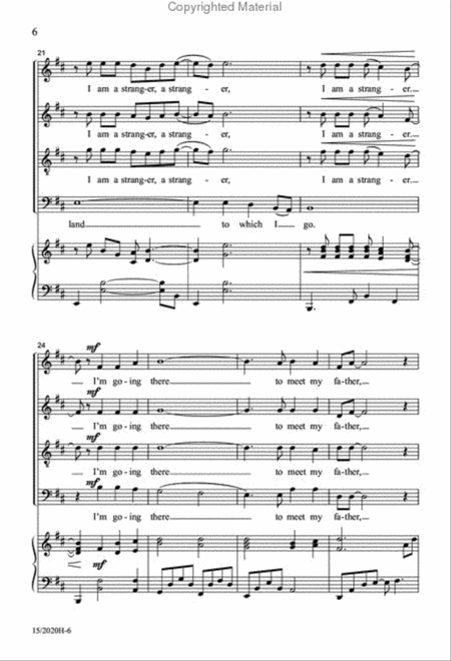 Wayfaring Stranger 4-Part scores gallery preview page 7