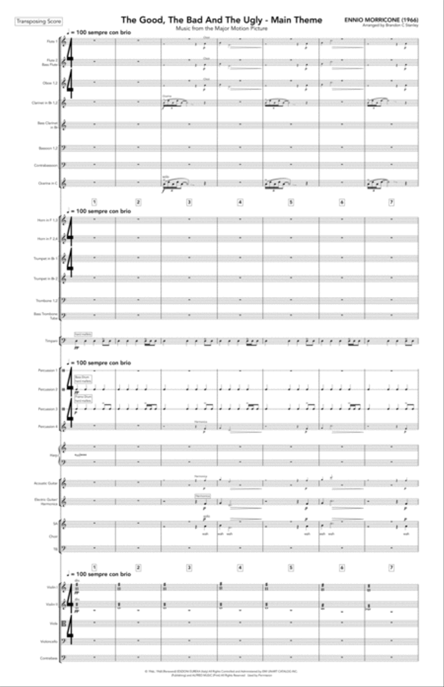 The Good, The Bad And The Ugly (main Title) Full Orchestra scores gallery preview page 5
