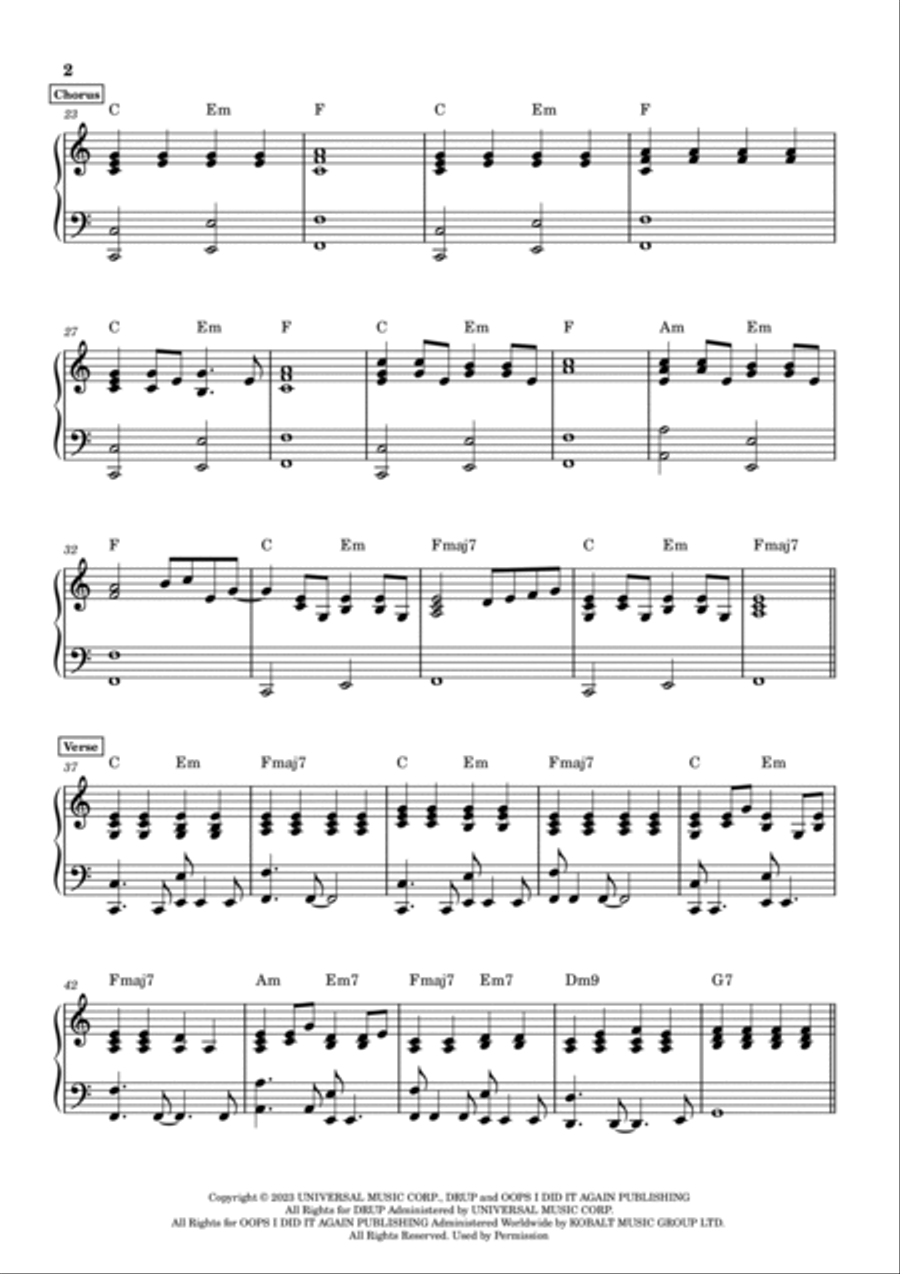 What Was I Made For? Easy Piano scores gallery preview page 2