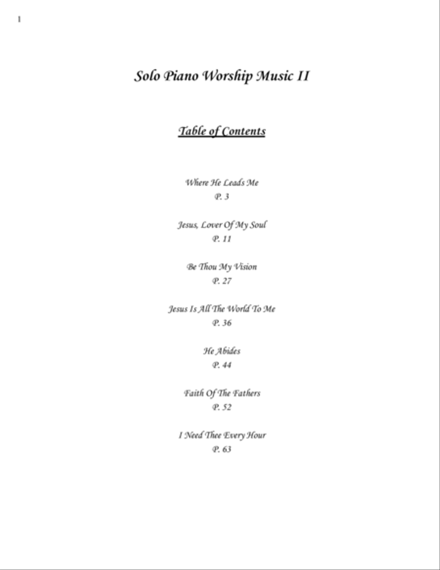 Solo Piano Worship II (Piano Preludes, Offertories, and Postludes) Piano Solo scores gallery preview page 2