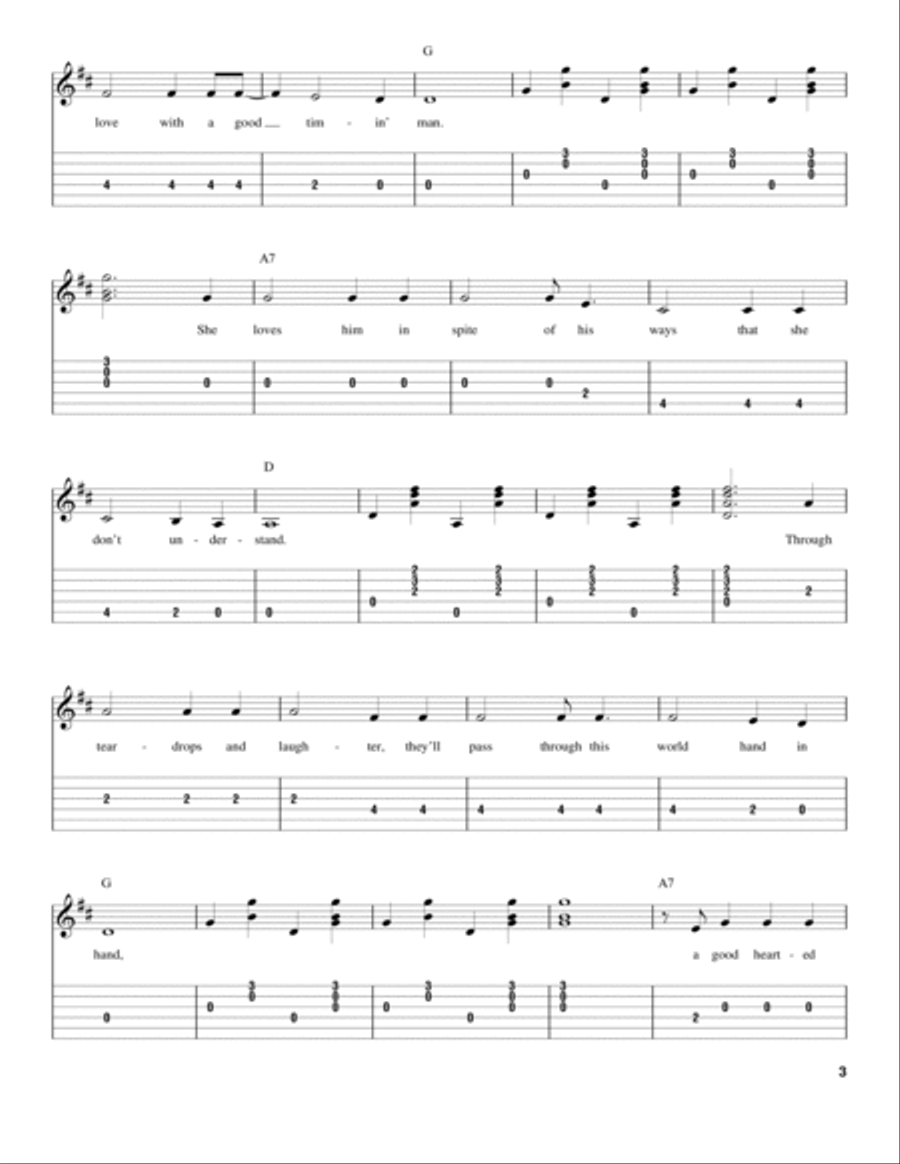 A Good Hearted Woman Electric Guitar scores gallery preview page 3