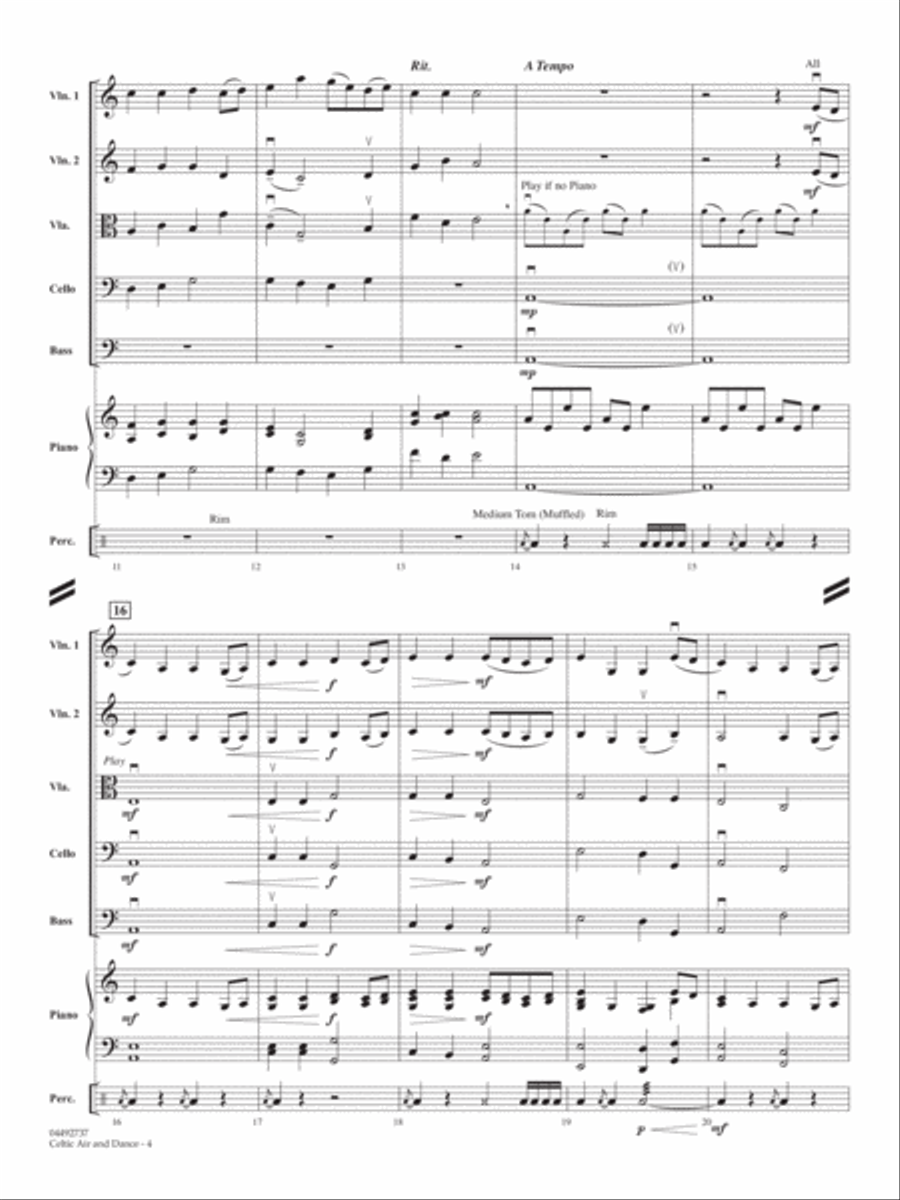 Celtic Air And Dance - Conductor Score (Full Score) String Orchestra scores gallery preview page 3