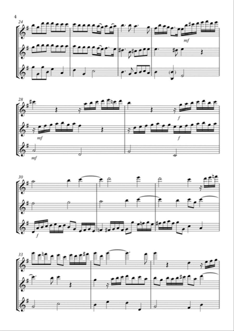 Sonata No.7 Flute Trio scores gallery preview page 4