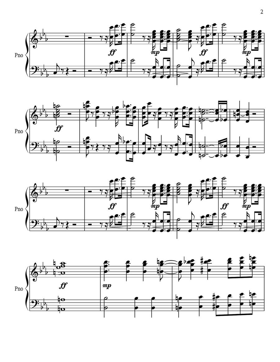 Revolutionary Etude Opus 10 Number 12 - Two Pianos, Four Hands Piano Method scores gallery preview page 2
