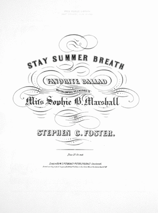 Stay Summer Breath. Favorite Ballad