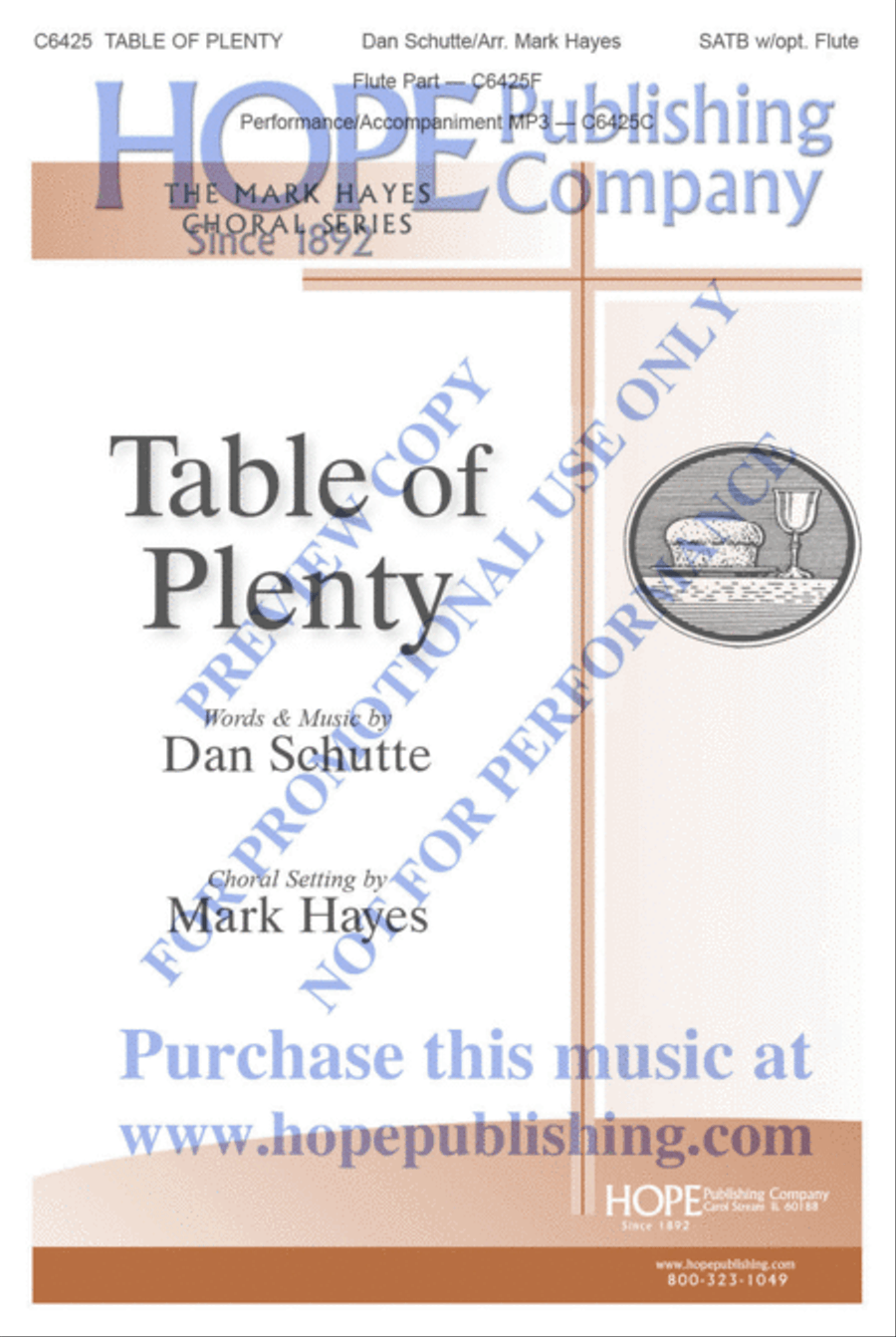 Table of Plenty Choir scores gallery preview page 2
