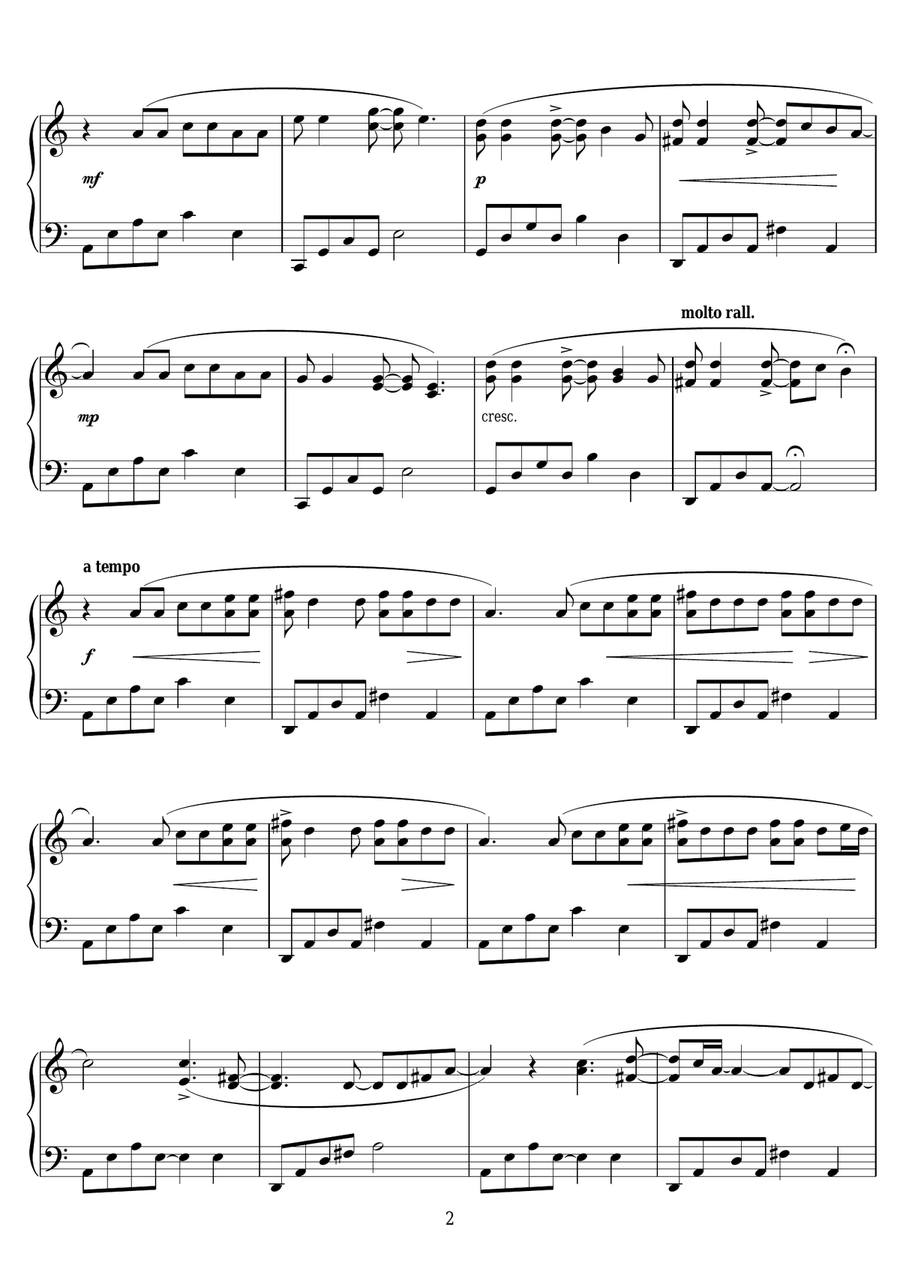 Mad World Piano Solo scores gallery preview page 2