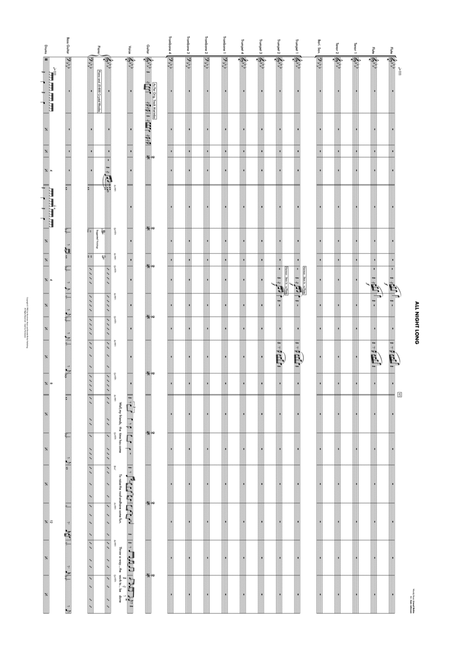 All Night Long (all Night) Jazz Ensemble scores gallery preview page 1
