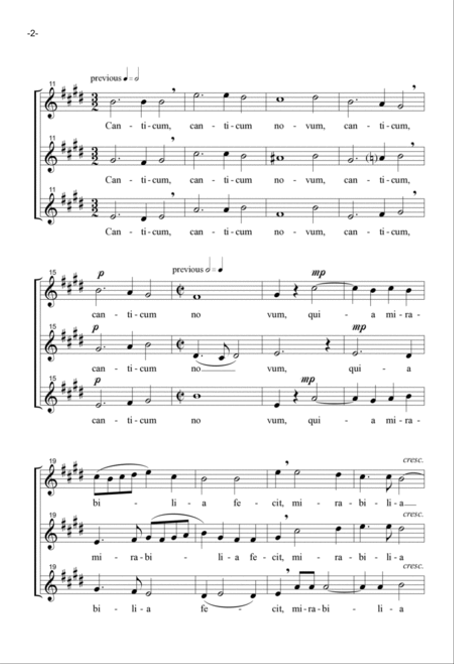 Cantate Domino SSA scores gallery preview page 2