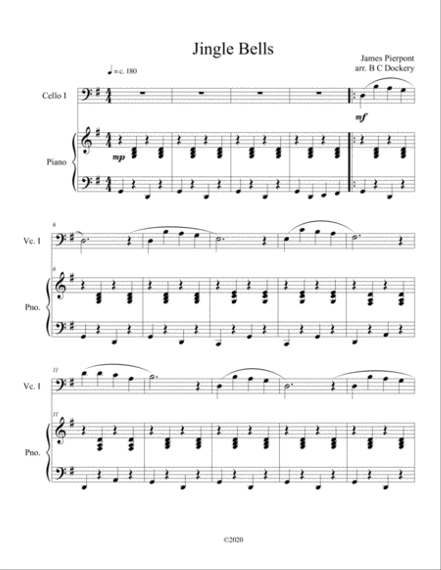 10 Christmas Solos for Cello (with piano accompaniment) vol. 1 10 Christmas Solos for Cello (with piano accompaniment) vol. 1 Piano scores gallery preview page 3