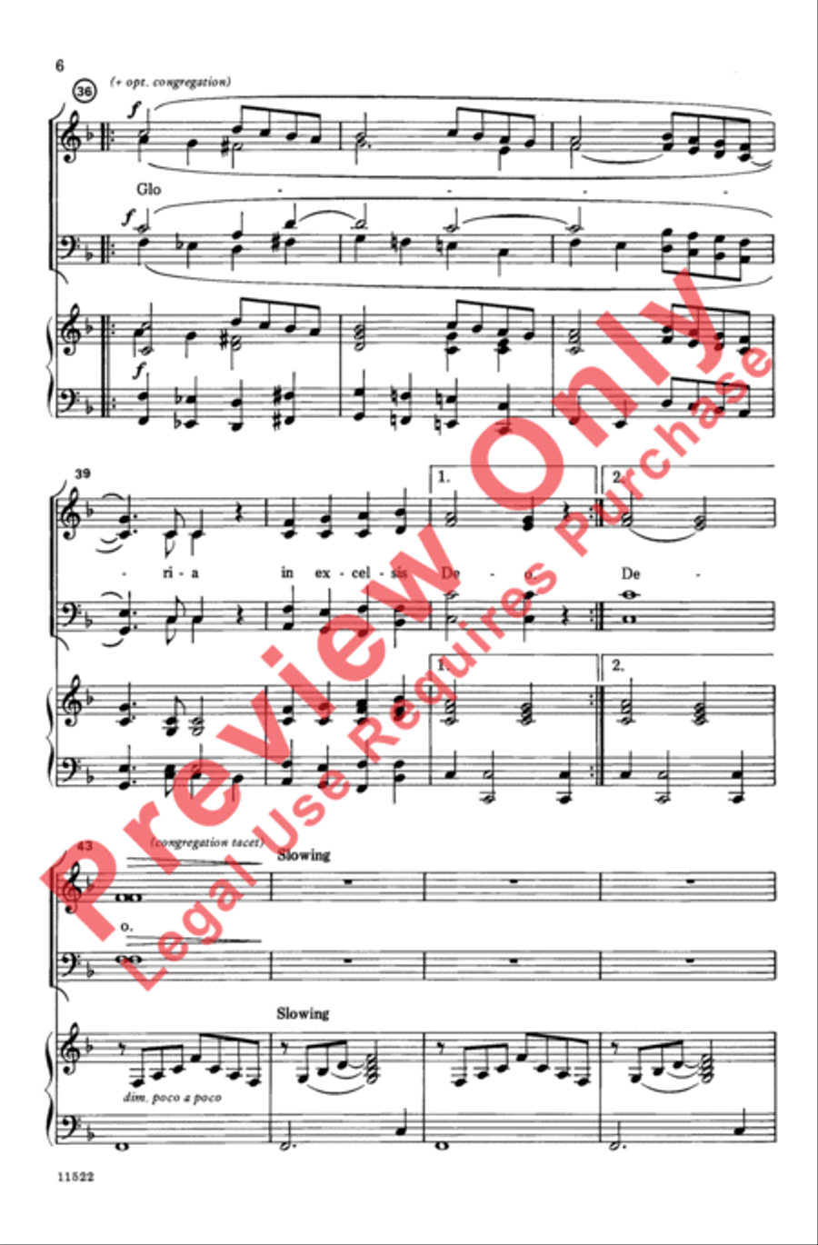 Angels We Have Heard on High: A Concerto 4-Part scores gallery preview page 5