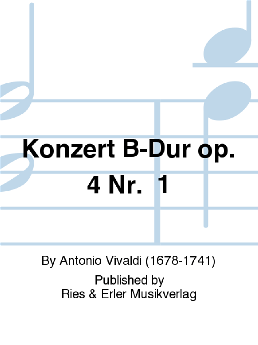 Konzert B-Dur Op. 4 Nr. 1 Orchestra scores gallery preview page 1
