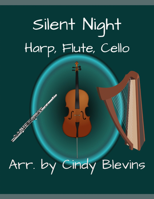 Book cover for Silent Night, for Harp, Flute and Cello