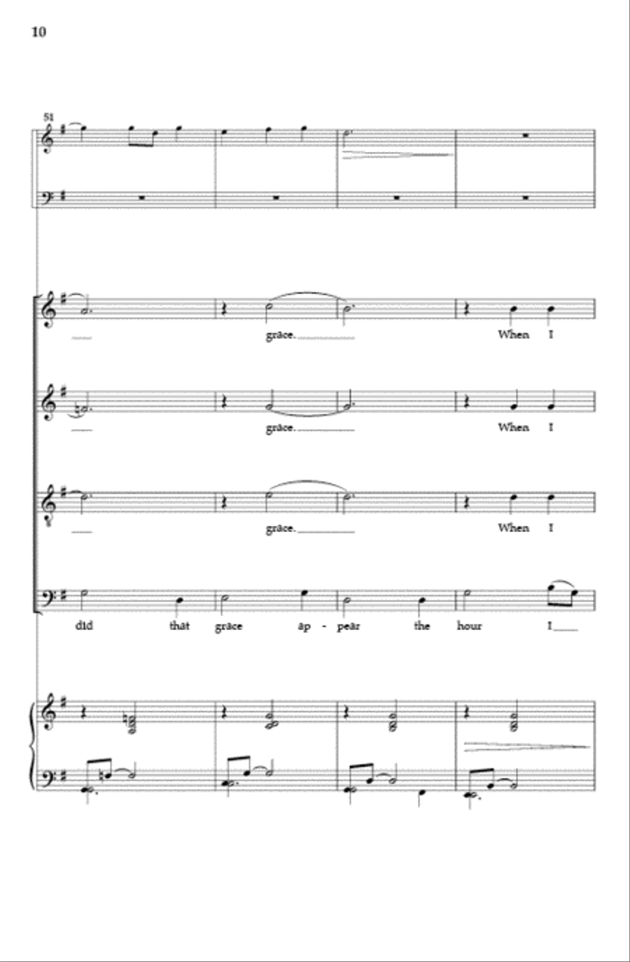Amazing Grace (SATB) 4-Part scores gallery preview page 9