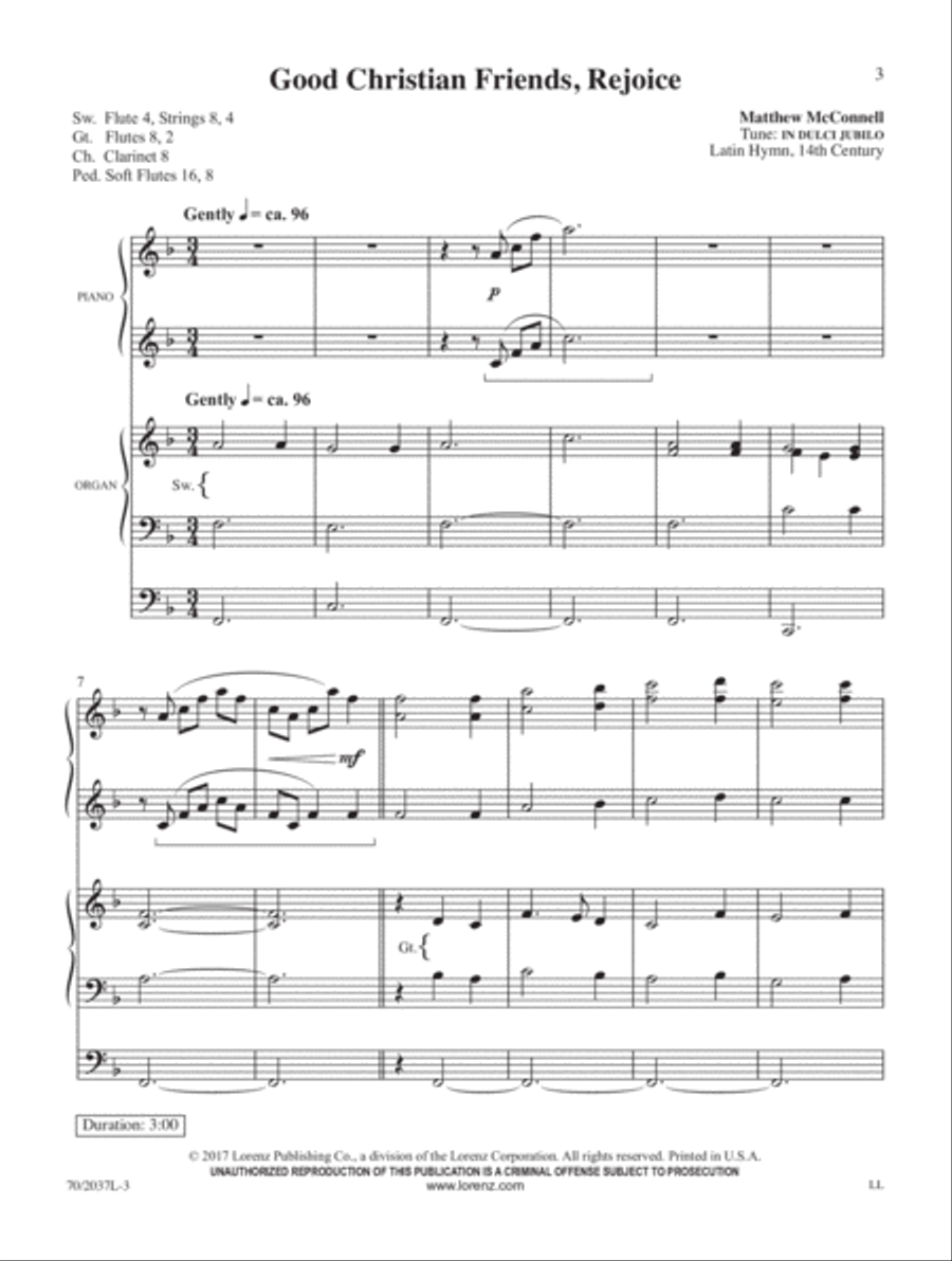 The Snow Lay on the Ground Organ scores gallery preview page 2