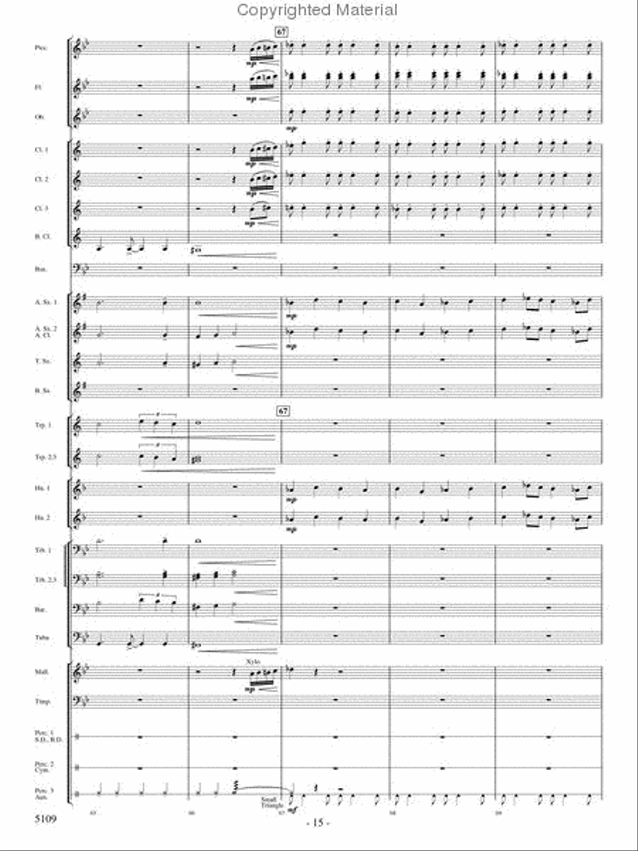 As If On Wings Concert Band scores gallery preview page 14