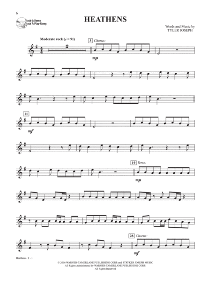 Easy Top of the Charts Playlist Instrumental Solos Trumpet scores gallery preview page 4