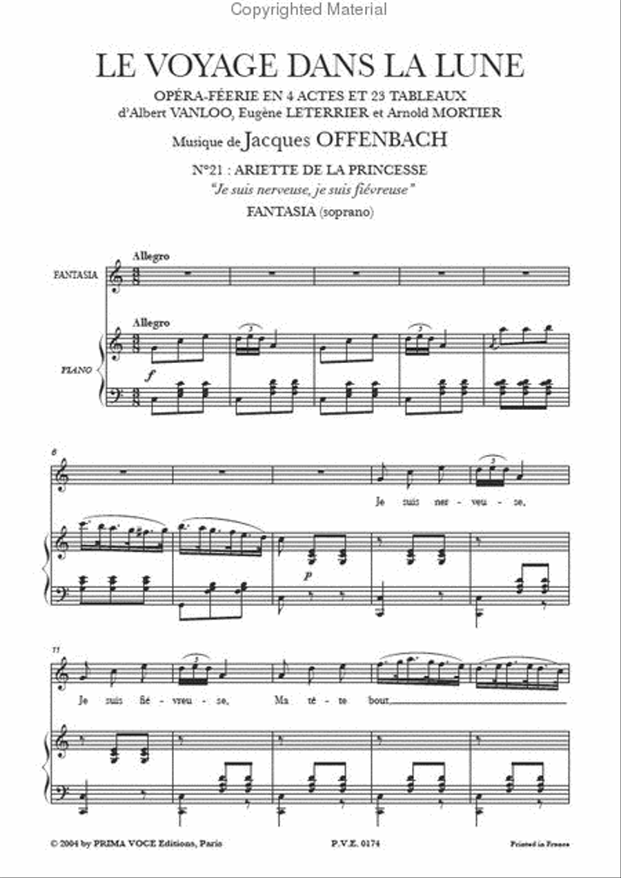 Je suis nerveuse, je suis fievreuse from Le Voyage Dans La Lune Soprano Voice scores gallery preview page 2