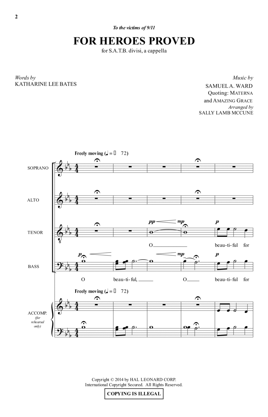 For Heroes Proved For Heroes Proved 4-Part scores gallery preview page 1