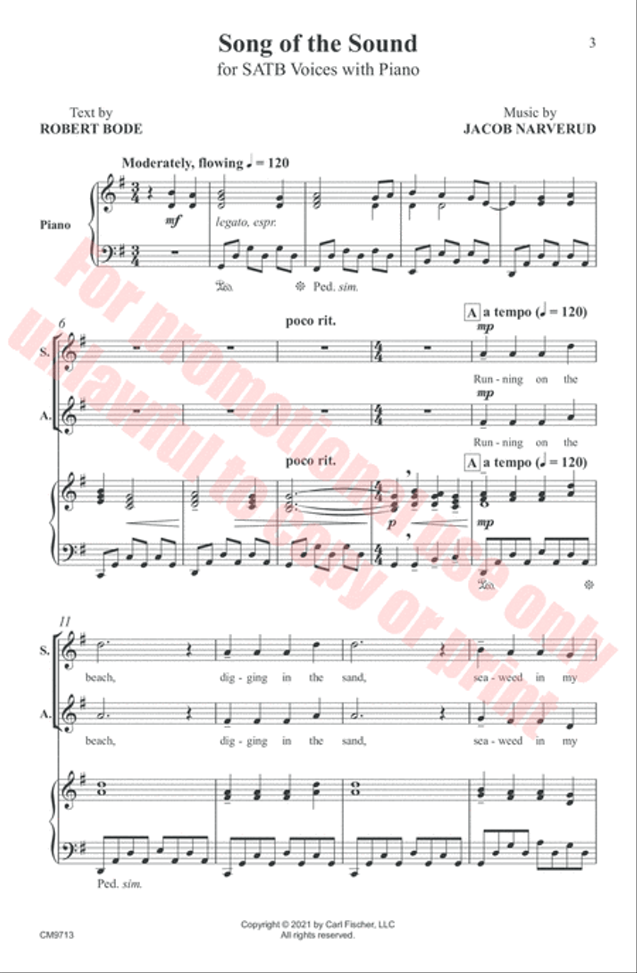 Song of the Sound 4-Part scores gallery preview page 4