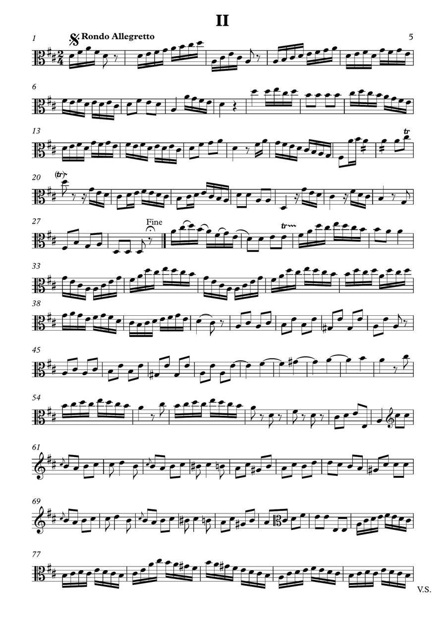 Six Duos Concertantes for Flute and Viola - Viola part Flute scores gallery preview page 5