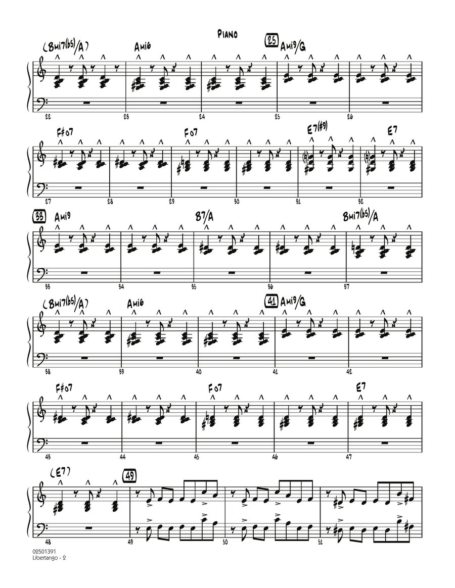 Libertango - Piano Jazz Ensemble scores gallery preview page 2