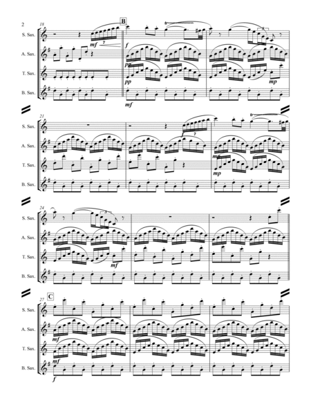 The Nutcracker Suite - 6. Chinese Dance (for Saxophone Quartet SATB) image number null