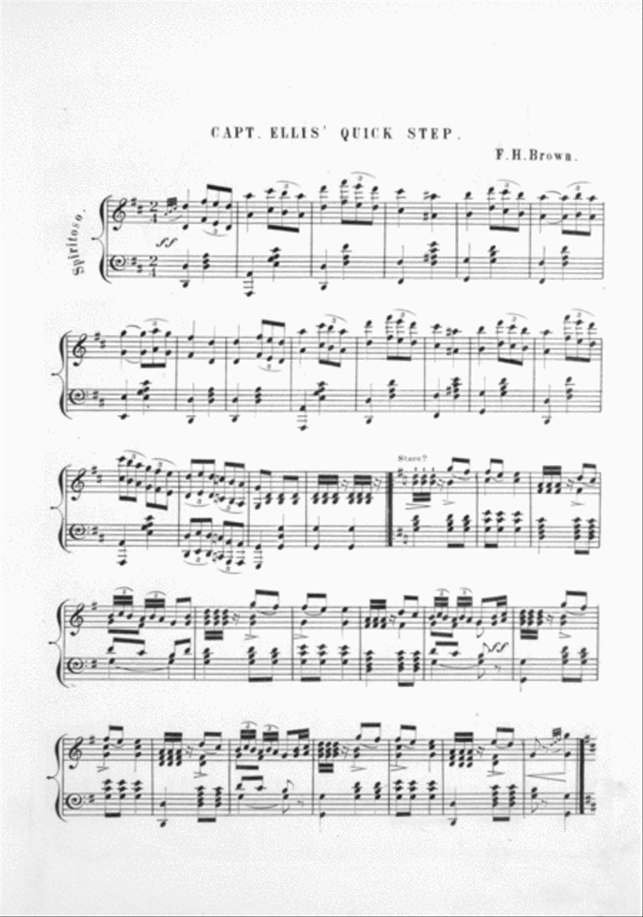 Capt. Ellis' Quick Step Piano Solo scores gallery preview page 2