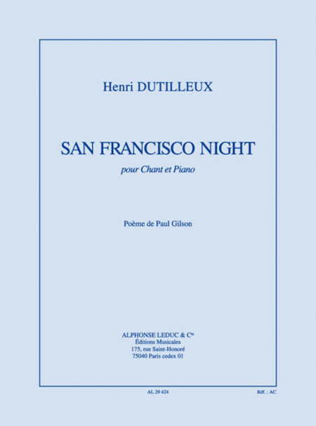 San Francisco Night Voix Moyenne Et Piano (degre 8)