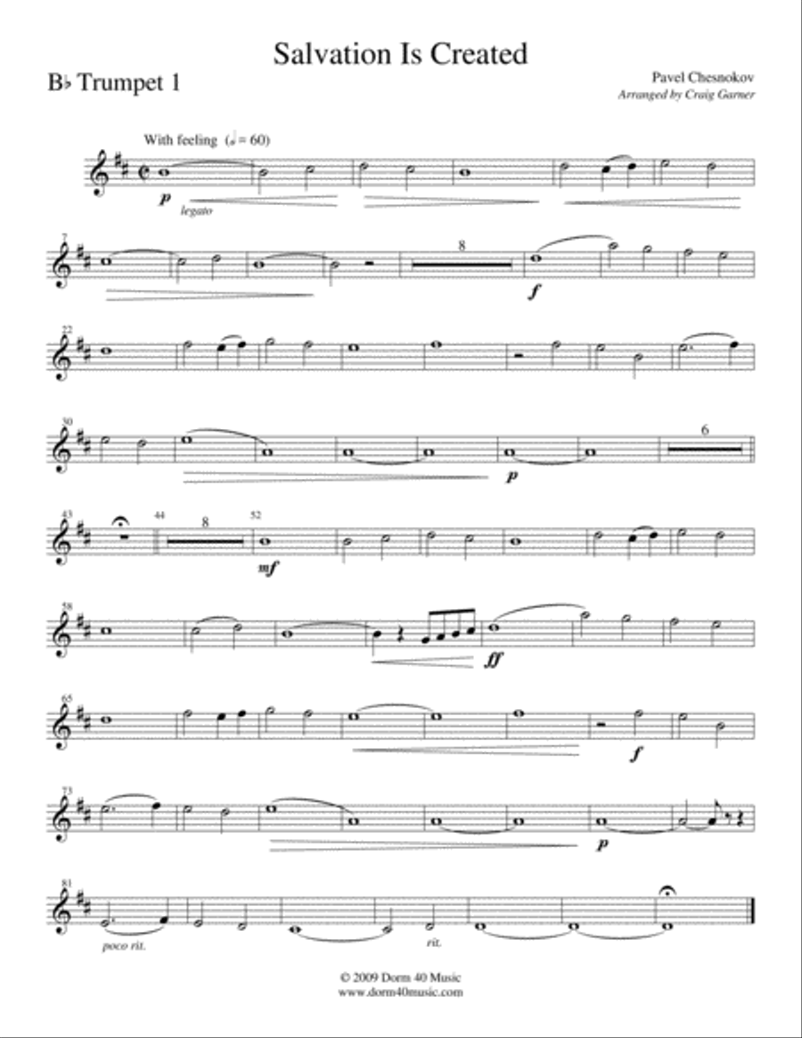 Salvation Is Created (for Brass Quintet and Organ) Brass Ensemble scores gallery preview page 6