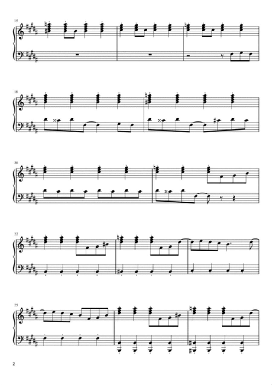 This Is What Falling In Love Feels Like Piano Solo scores gallery preview page 2