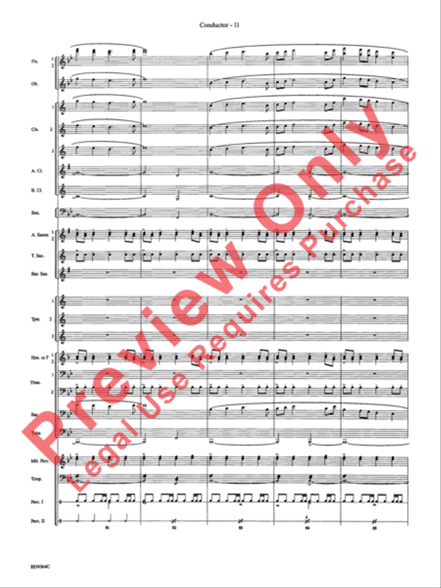 Where the Black Hawk Soars Concert Band scores gallery preview page 14