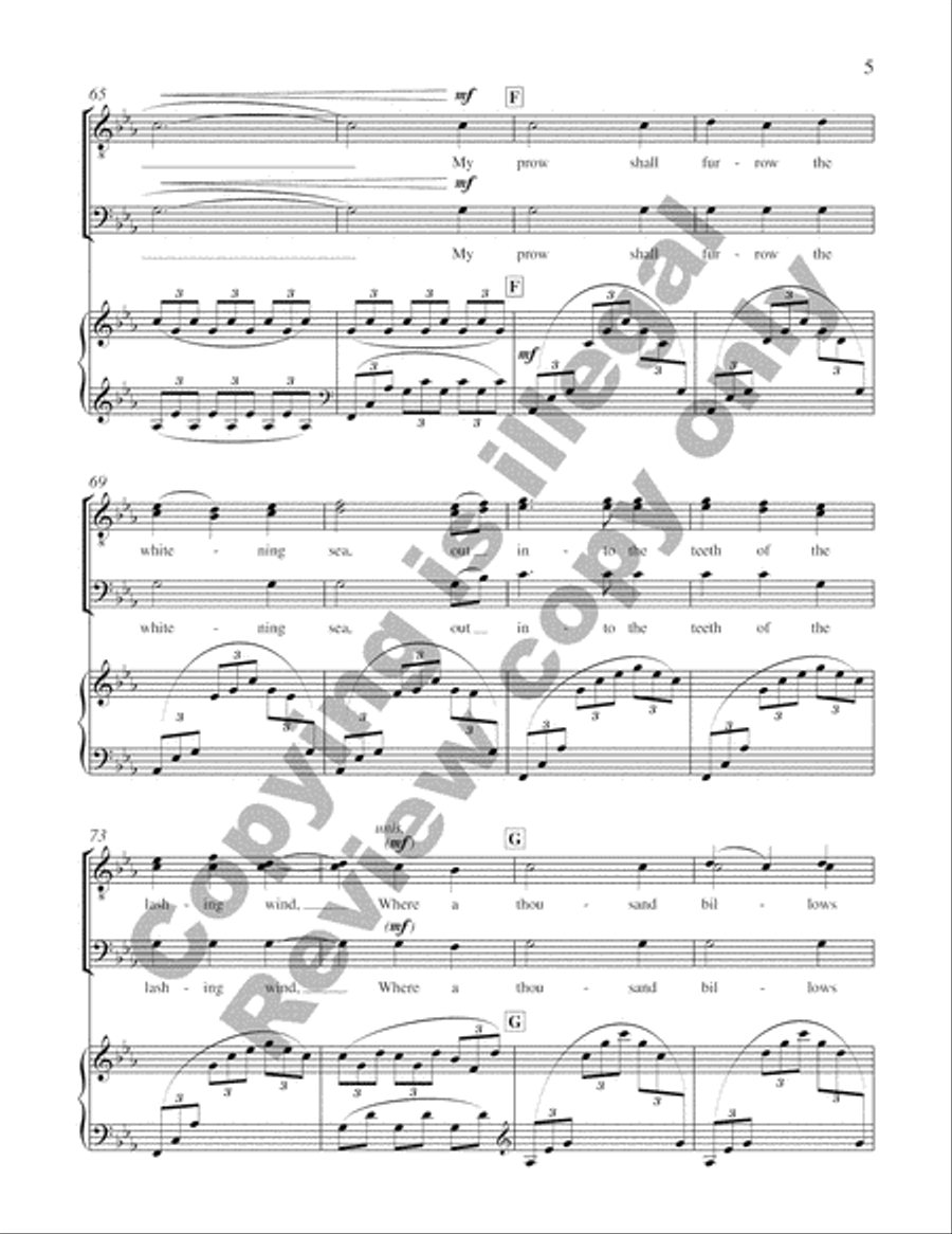 Three Days by the Sea: Down to the Sea TTBB scores gallery preview page 5
