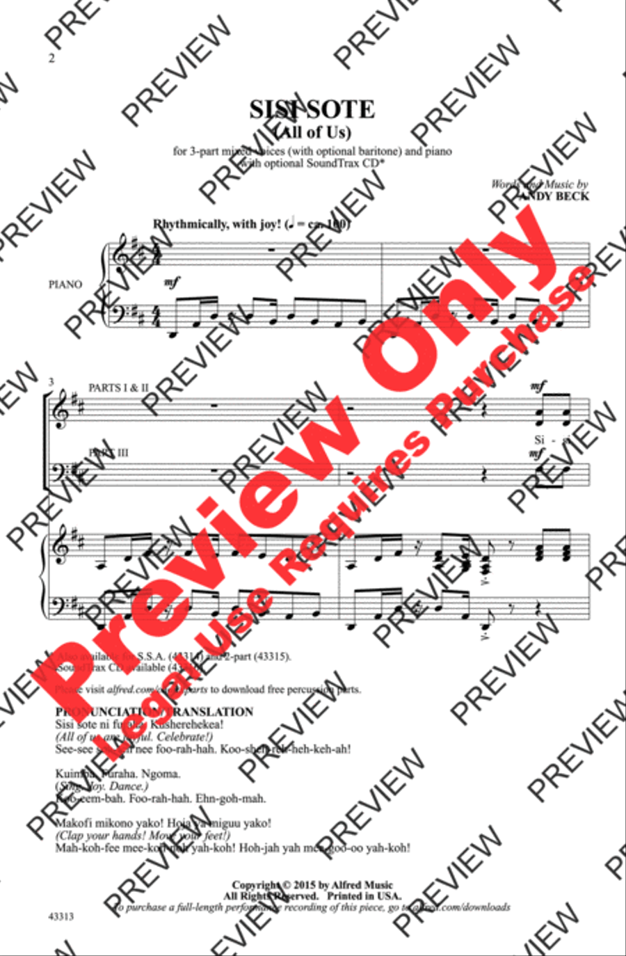 Sisi Sote Sisi Sote 3-Part scores gallery preview page 2